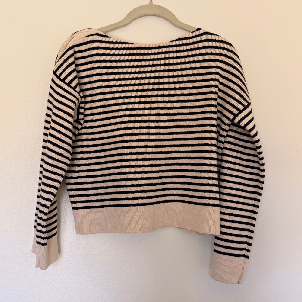 Sezane Daisy Jumper Natural / Navy - Size XXS - Picture 2 of 2